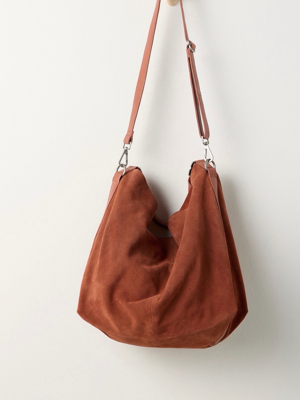 Free people suzie suede slouchy tote bag
